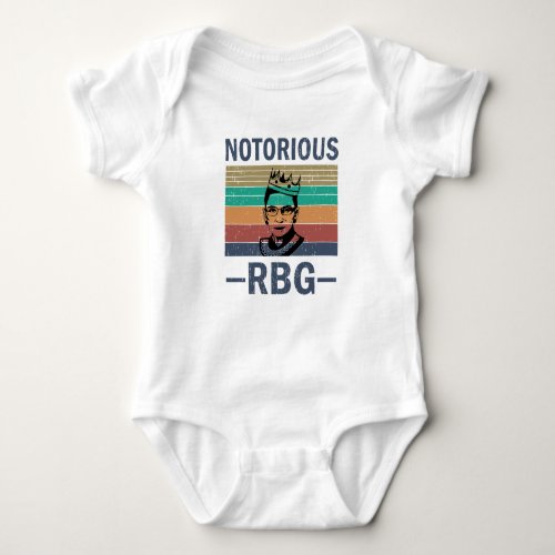 Vintage Retro Notorious RBG Ruth Bader Ginsburg Baby Bodysuit