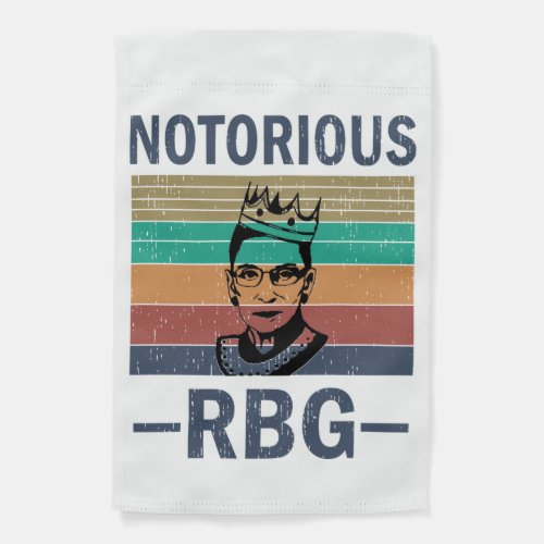 Vintage Retro Notorious RBG Ruth Bader Ginsburg Garden Flag