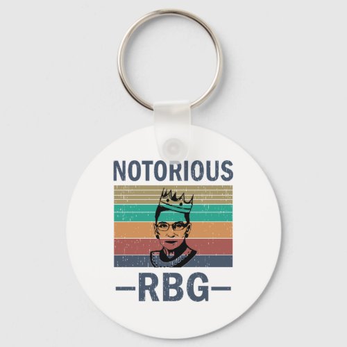 Vintage Retro Notorious RBG Ruth Bader Ginsburg Keychain