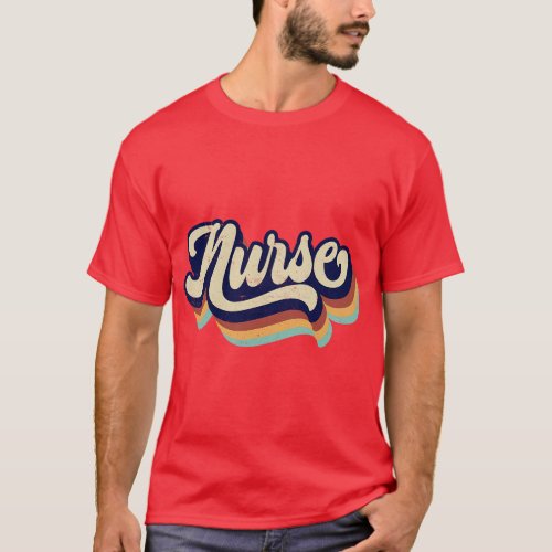 Vintage Retro Nurse Funny Nursing Medical Healthca T_Shirt