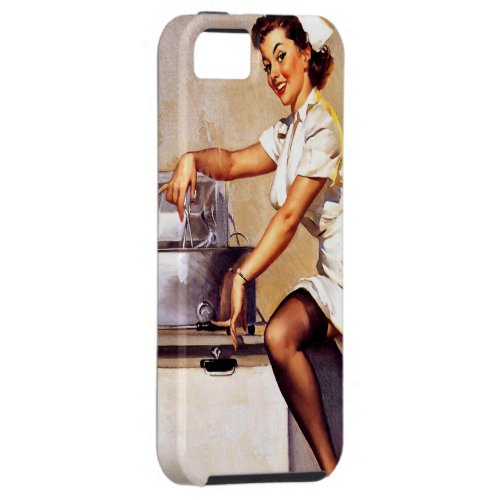 Vintage Retro Nurse Pin Up Girl iPhone SE55s Case