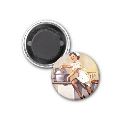 Vintage Retro Nurse Pin Up Girl Magnet
