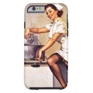 Vintage Retro Nurse Pin Up Girl Tough Iphone 6 Case Vintage Retro Nurse Pin Up Girl Tough Iphone 6 Case