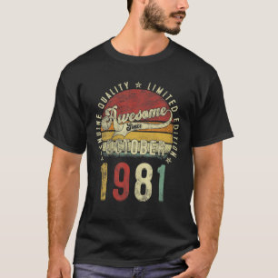 Vintage Retro October 1981 40 Years Old Limited Ed T-Shirt
