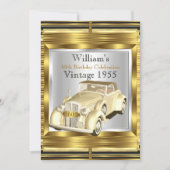 Vintage Retro Old Car Gatsby Deco Party Invitation (Front)