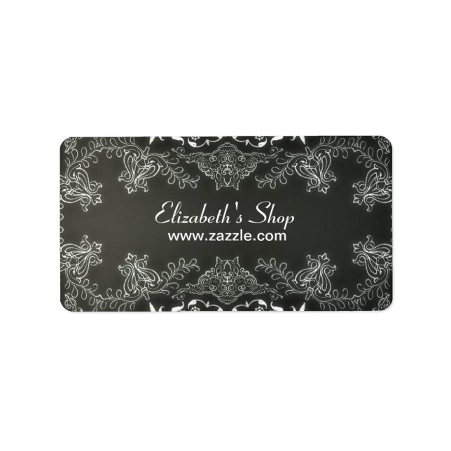 vintage retro ornamental address label (Front)
