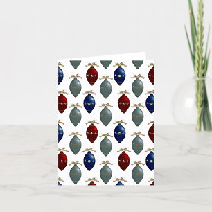 Vintage Retro Ornaments Blank Greeting Or  Thank You Card