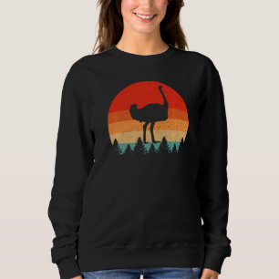 Vintage Retro Ostrich Animal Ostrich Sweatshirt