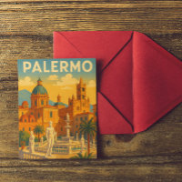 Vintage Retro Palermo Sicily Italy 