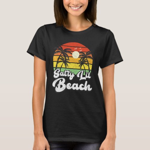 Vintage Retro Palm Tree Summer Vacation Salty Lil  T_Shirt