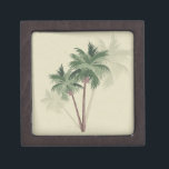 Vintage Retro Palm Trees on Pale Green Gift Box<br><div class="desc">Retro vintage palm trees on pale green background,  this stylish design is fun to add to your home decor or give as a gift.</div>