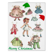 Vintage Retro Paper Doll Card Fun and Games (Front)