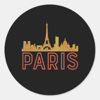 Vintage Retro Paris City France Travel