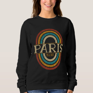 Vintage Retro Paris Maine ME Women Men Souvenirs Sweatshirt