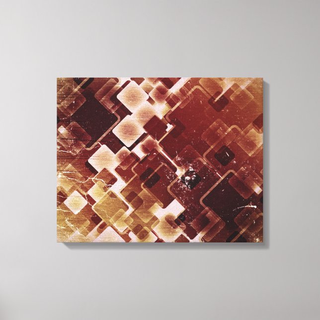 Vintage retro Pattern art Wrapped canvas Print (Front)