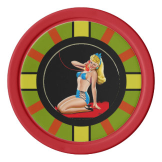 Girl poker chips