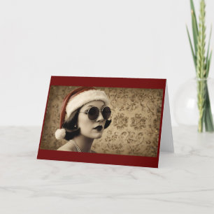 Vintage Retro Photo Christmas Card