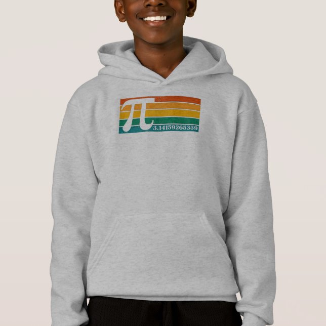 Vintage Retro Pi  Hoodie (Front)