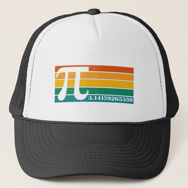 Vintage Retro Pi  Trucker Hat (Front)