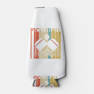 Vintage Retro Pickleball  Bottle Cooler
