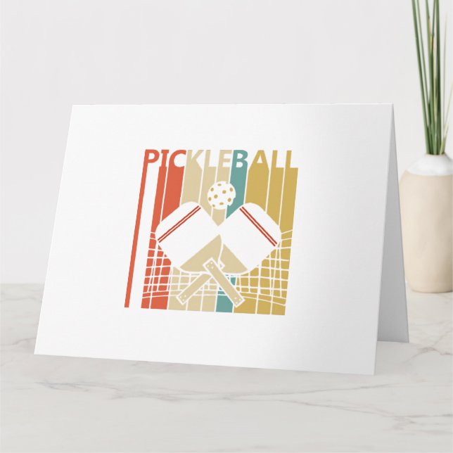 Vintage Retro Pickleball  Card (Front)