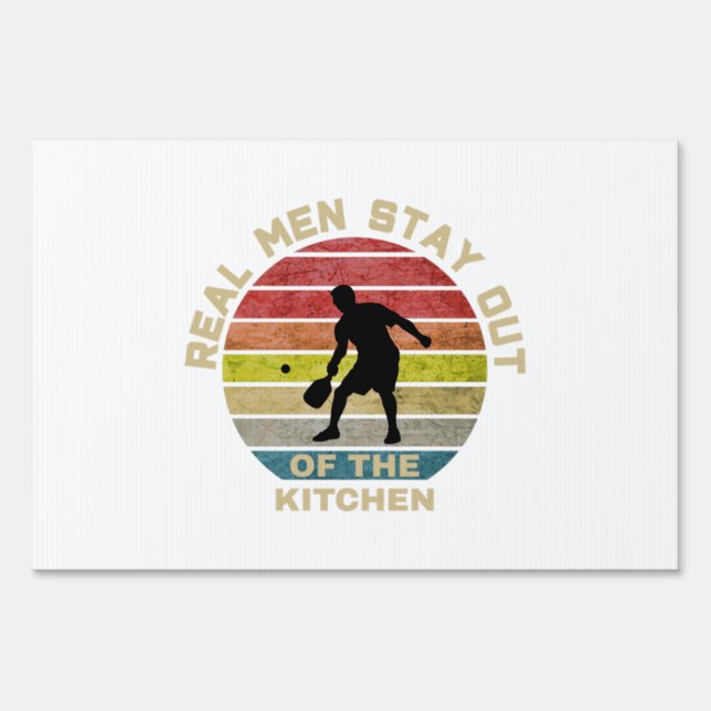 Vintage Retro Pickleball Funny Sign (Front)