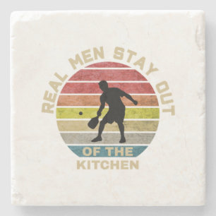 Vintage Retro Pickleball Funny Stone Coaster