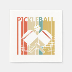 Vintage Retro Pickleball  Napkins