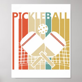 Vintage Retro Pickleball  Poster by Justin_Levi_Shop at Zazzle