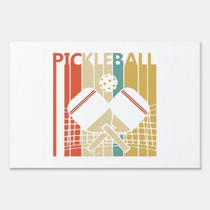 Vintage Retro Pickleball Sign