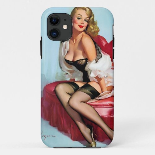 Vintage Retro Pin Up Girl iPhone 11 Case