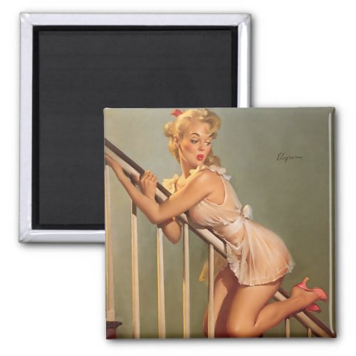 Vintage Retro Pin Up Girl Magnet