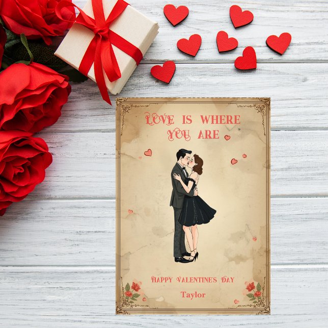 Vintage Retro Pin-Up Valentine's Day Card (Creator Uploaded)