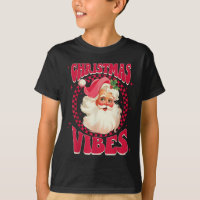 Vintage Retro Pink Santa Claus Face Men Women Kids
