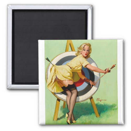 Vintage Retro Pinup Art Pin Up Girl Magnet