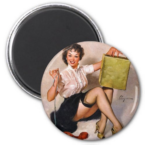 Vintage Retro Pinup Art Pin Up Girl Magnet