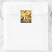 Vintage Retro Pinup Art Pin Up Girl Square Sticker Zazzle Vintage Retro Pinup Art Pin Up Girl Square Sticker Zazzle