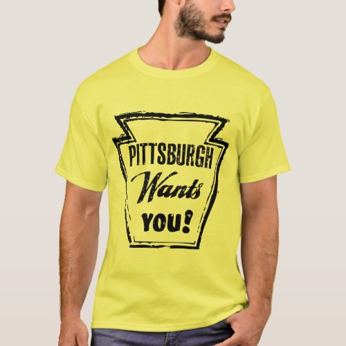 Vintage Retro Pittsburgh Wants You Punk Shirt