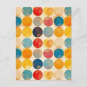 Vintage Retro Polka Dots Postcard