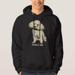 Vintage Retro Poodle Dog Dad  DadFather's Day Hoodie