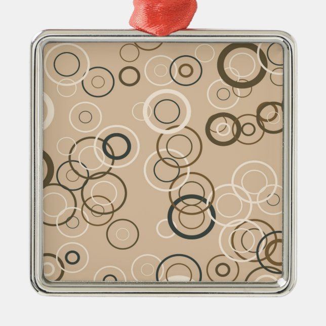 Vintage Retro Pop Squares Abstract Art Ornaments (Front)