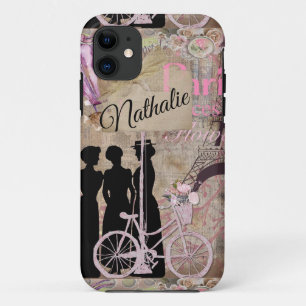 Vintage Retro Postale French Scrapbook iPhone 11 Case