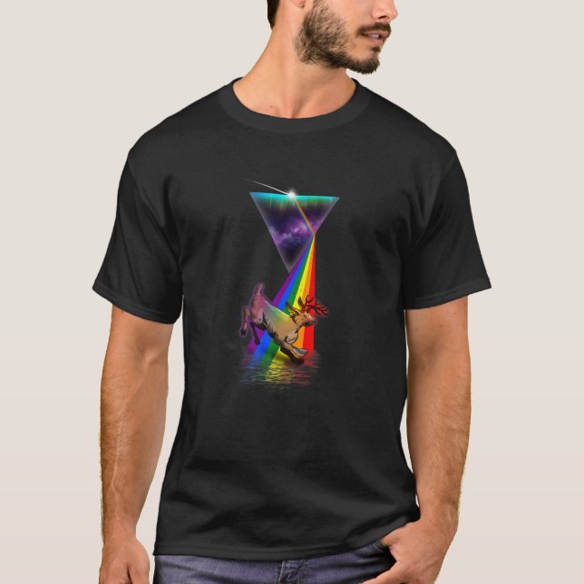 Vintage Retro Prism Jackalope T-Shirt (Front)