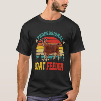 Vintage Retro Professional Goat Feeder  Farmer T-Shirt