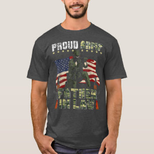 Vintage Retro Proud Father In Law Funny Soldier Mi T-Shirt