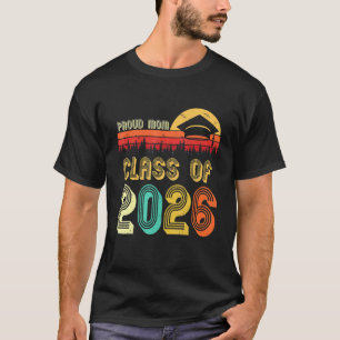 Vintage Retro Proud Mom Class Of 2026 Senior 2026  T-Shirt