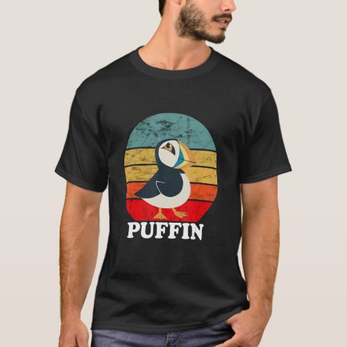 Vintage Retro Puffin Sea Bird Iceland Animal Puffi T_Shirt