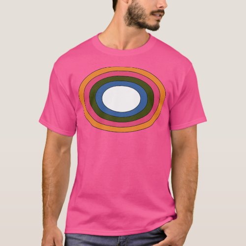 Vintage Retro Rainbow Ellipse T_Shirt