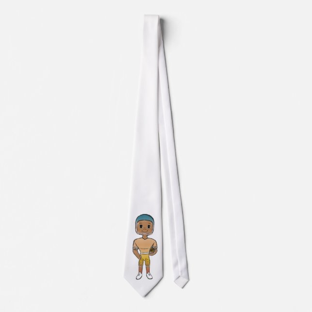 vintage retro rainbow football player ombre  neck tie (Front)