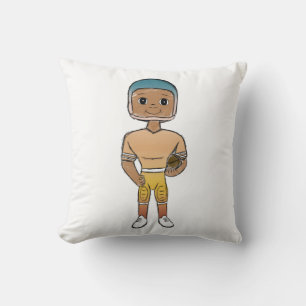 vintage retro rainbow football player ombre  throw pillow